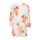 Sexy Women V-Neck Floral Printed Summer Party Jumpsuit