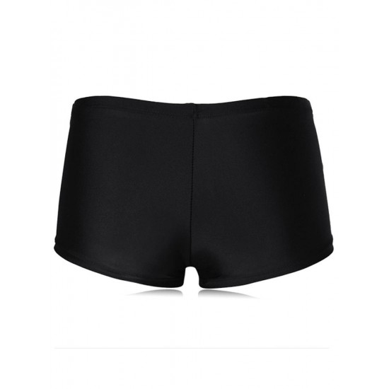 Comfy Mid Waist Boyshorts Elastic Fitness Safety Swimwear Bottom Comfy Mid Waist Boyshorts Elastic Fitness Safety Swimwear Bottom