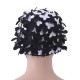 Cute Double Butterfly Pearl Manual Patchwork Stretchy Waterproof Swimming Cap