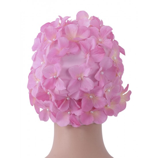 Handmade Colorful Flower Three-dimensional Elastic Swimming Cap