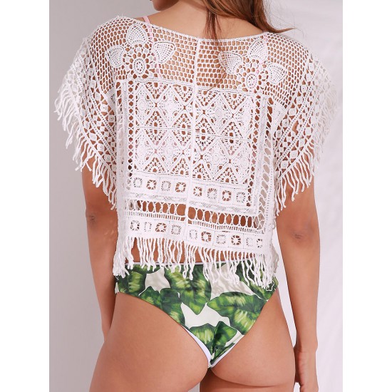 Beach Sexy Tassel Knitting Hollow Summer Cover-Ups Swimsuit For Women