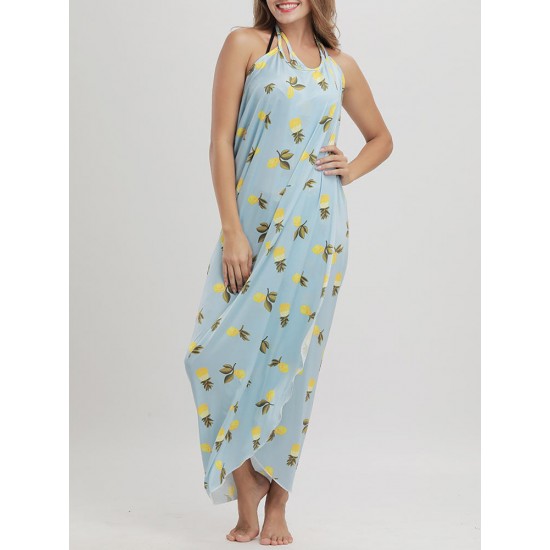 Big Size Multi-way Wear Pineapple Printed Comfort Beachwear Cover Ups