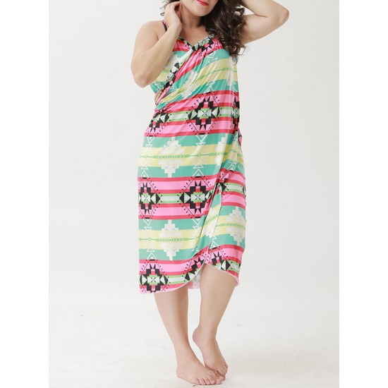 Plus Size Soft Multi-way Wear Printed Swimwear Cover-Ups Beach Sun Protection Clothing Plus Size Soft Multi-way Wear Printed Swimwear Cover-Ups Beach Sun Protection Clothing
