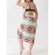 Plus Size Soft Multi-way Wear Printed Swimwear Cover-Ups Beach Sun Protection Clothing Plus Size Soft Multi-way Wear Printed Swimwear Cover-Ups Beach Sun Protection Clothing