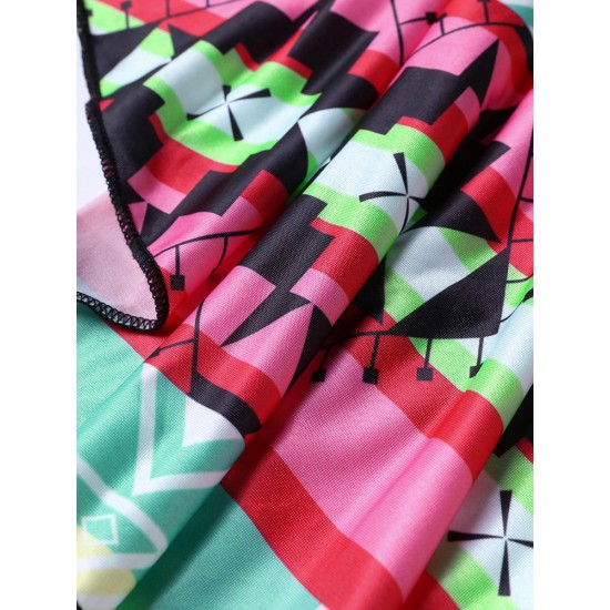 Plus Size Soft Multi-way Wear Printed Swimwear Cover-Ups Beach Sun Protection Clothing Plus Size Soft Multi-way Wear Printed Swimwear Cover-Ups Beach Sun Protection Clothing
