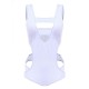2XL-5XL Plus Size White Sexy Chest Hollow Out Swimsuit Widen Line Pure Color One-piece