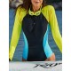 2XL One-Pieces Zipper Front Closure Long-Sleeved Sun Protection Swimwear