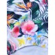 Conservative Double V Flower Printed One Piece Swimwear Beach Bathing Suit