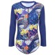 Conservative Printed Padding Long-sleeved Front Zipper Swimsuit Conservative Printed Padding Long-sleeved Front Zipper Swimsuit