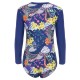 Conservative Printed Padding Long-sleeved Front Zipper Swimsuit Conservative Printed Padding Long-sleeved Front Zipper Swimsuit