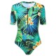 Cover Belly Front Zipper Wireless Printed  Diving Suits Women Swimwear