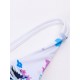 Criss-Cross Plum Blossom Printed One-Pieces Swimwear Criss-Cross Plum Blossom Printed One-Pieces Swimwear