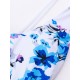 Criss-Cross Plum Blossom Printed One-Pieces Swimwear Criss-Cross Plum Blossom Printed One-Pieces Swimwear