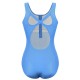 Front Zipper Hollow Out Criss-Cross Back Quick Drying Stretchy One Piece Swimsuits Front Zipper Hollow Out Criss-Cross Back Quick Drying Stretchy One Piece Swimsuits