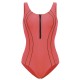 Front Zipper Hollow Out Criss-Cross Back Quick Drying Stretchy One Piece Swimsuits Front Zipper Hollow Out Criss-Cross Back Quick Drying Stretchy One Piece Swimsuits