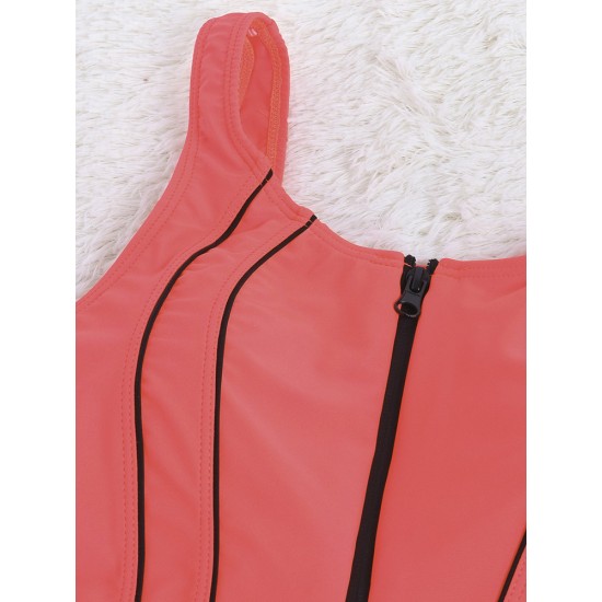Front Zipper Hollow Out Criss-Cross Back Quick Drying Stretchy One Piece Swimsuits Front Zipper Hollow Out Criss-Cross Back Quick Drying Stretchy One Piece Swimsuits