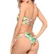 Halter One Piece Swimsuit Printing Strap Bikini Beach Bathing Suit