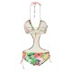 Halter One Piece Swimsuit Printing Strap Bikini Beach Bathing Suit Halter One Piece Swimsuit Printing Strap Bikini Beach Bathing Suit