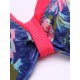 2Pcs Patchwork Printed Half Cup Adjusted Women Bikini Sets