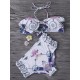 Backless Wireless Padding Bandage Neck Bikini Sets Backless Wireless Padding Bandage Neck Bikini Sets