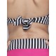 Sexy Swimsuit Halter Polka Dot Strap Spliced Padded Bikini Set