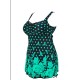 5XL One-Piece Back Strap Women Swimdress With Polka Dot