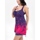 5XL One-Piece Back Strap Women Swimdress With Polka Dot