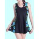 Conservative Cover Belly Slimming Printing Swimdress