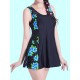 Conservative Cover Belly Slimming Printing Swimdress