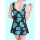 Conservative Cover Belly Slimming Printing Swimdress