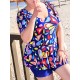 Conservative High Waisted Printing Bathing Suit Boyshorts Brathable Beachwear Swimdress Conservative High Waisted Printing Bathing Suit Boyshorts Brathable Beachwear Swimdress