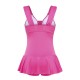 Conservative Push Up Sleeveless Cute Ruffle Wireless One Piece Bathing Suits Swimwear