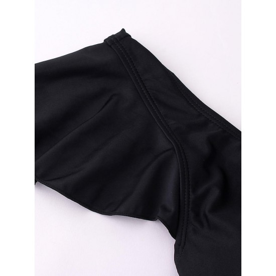 Cosy Flounces Printed Two Pieces Swimwear Ruffle Wireless High Waist Boyshorts Swimdress Cosy Flounces Printed Two Pieces Swimwear Ruffle Wireless High Waist Boyshorts Swimdress