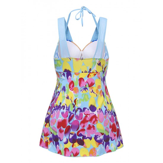 Cosy Push Up Printing Siamese Swimsuit Underwire Backless Thin Gather Swimdresses Cosy Push Up Printing Siamese Swimsuit Underwire Backless Thin Gather Swimdresses