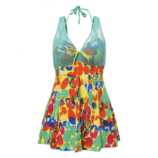 Cosy Push Up Printing Siamese Swimsuit Underwire Backless Thin Gather Swimdresses Cosy Push Up Printing Siamese Swimsuit Underwire Backless Thin Gather Swimdresses