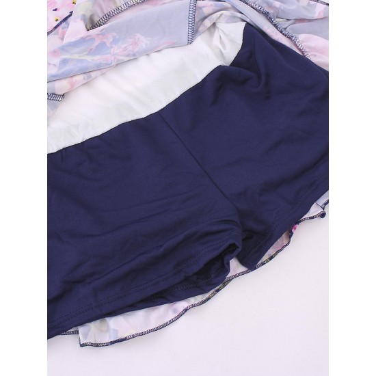 Cosy Stretchy Flower Printing Backless Wireless Sleeveless One Piece Swimdresses Cosy Stretchy Flower Printing Backless Wireless Sleeveless One Piece Swimdresses
