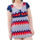 Cosy Wave Printing Ruffle Wireless Short Sleeves Swimdress With Boyshort Cosy Wave Printing Ruffle Wireless Short Sleeves Swimdress With Boyshort