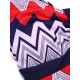 Cosy Wave Printing Ruffle Wireless Short Sleeves Swimdress With Boyshort Cosy Wave Printing Ruffle Wireless Short Sleeves Swimdress With Boyshort