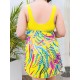 Women Cozy Plunge Sleeveless Floral Printed Underwire Breathable Backless Swimdress