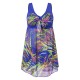 Women Cozy Plunge Sleeveless Floral Printed Underwire Breathable Backless Swimdress