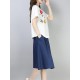Casual Loose Embroidered O-Neck Short Sleeve Blouse for Women Casual Loose Embroidered O-Neck Short Sleeve Blouse for Women