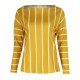 Casual Loose Women Striped 3/4 Sleeve Crew Neck Blouse Casual Loose Women Striped 3/4 Sleeve Crew Neck Blouse