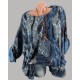 Casual Women Art Print 3/4 Sleeve Blouse Casual Women Art Print 3/4 Sleeve Blouse
