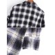 Casual Women Cotton Plaid Irregular Hem Long Sleeve Button Blouse with Pockets Casual Women Cotton Plaid Irregular Hem Long Sleeve Button Blouse with Pockets