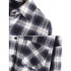 Casual Women Cotton Plaid Irregular Hem Long Sleeve Button Blouse with Pockets Casual Women Cotton Plaid Irregular Hem Long Sleeve Button Blouse with Pockets