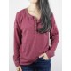 Autumn Winter Long Sleeve Patchwork Buttons Loose Casual T-shirts