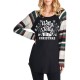 Casual Women Christmas Letter Print Striped Patchwork T-Shirts