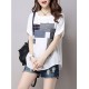 Casual Women Cotton Linen Short Sleeve O-Neck Tops