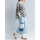 Casual Women Loose Cotton Print Geometric Pattern Round Neck Short Sleeve T-Shirts Casual Women Loose Cotton Print Geometric Pattern Round Neck Short Sleeve T-Shirts