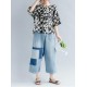 Casual Women Loose Cotton Print Geometric Pattern Round Neck Short Sleeve T-Shirts Casual Women Loose Cotton Print Geometric Pattern Round Neck Short Sleeve T-Shirts
